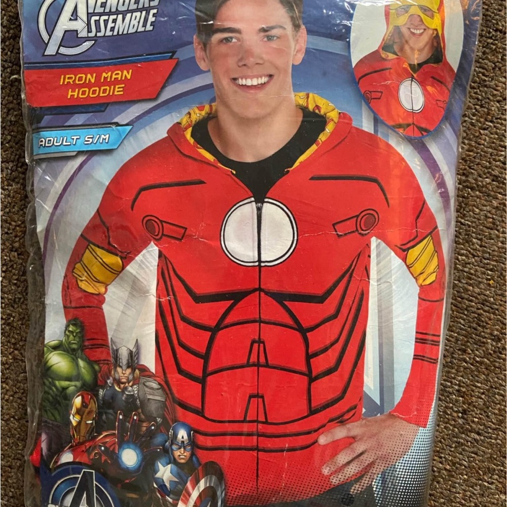 Avenger Iron Man Hoodie Costume - Red and Yellow